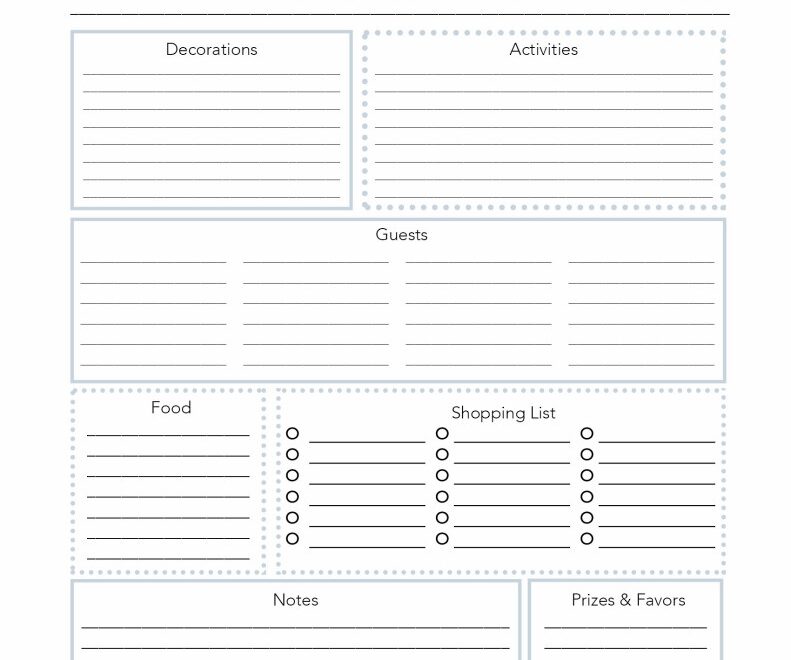 Free Printable Party Planner Our Handcrafted Life