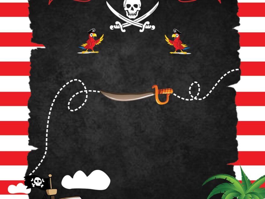 FREE Printable Pirate Party Invitations Template