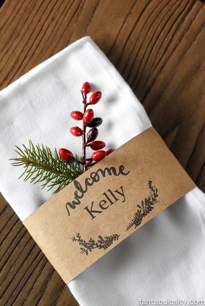 Free Holiday Place Cards Printable