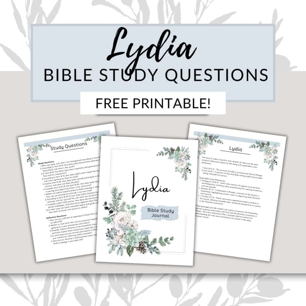 Printable Bible Study On Lydia
