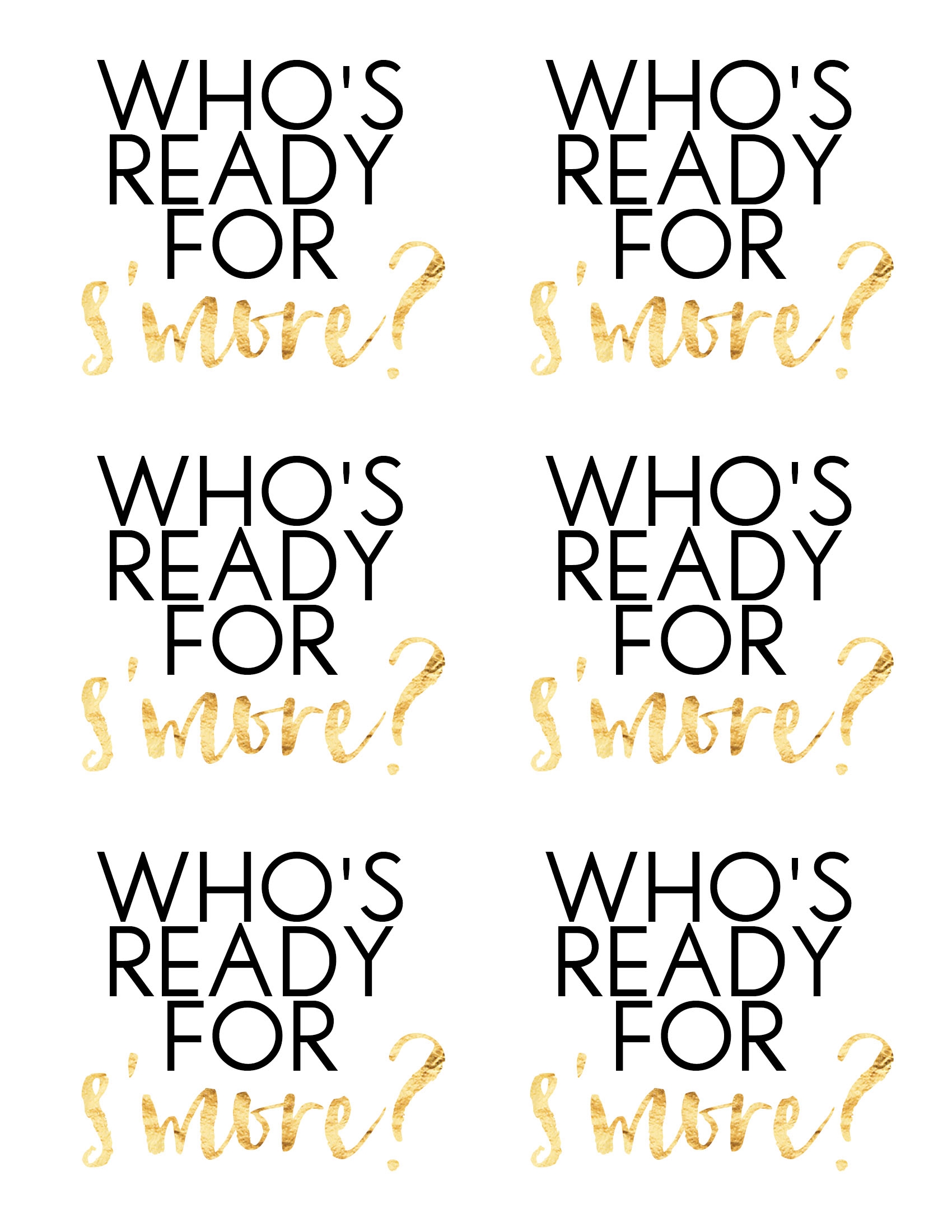 Free Printable Smore Love Tags