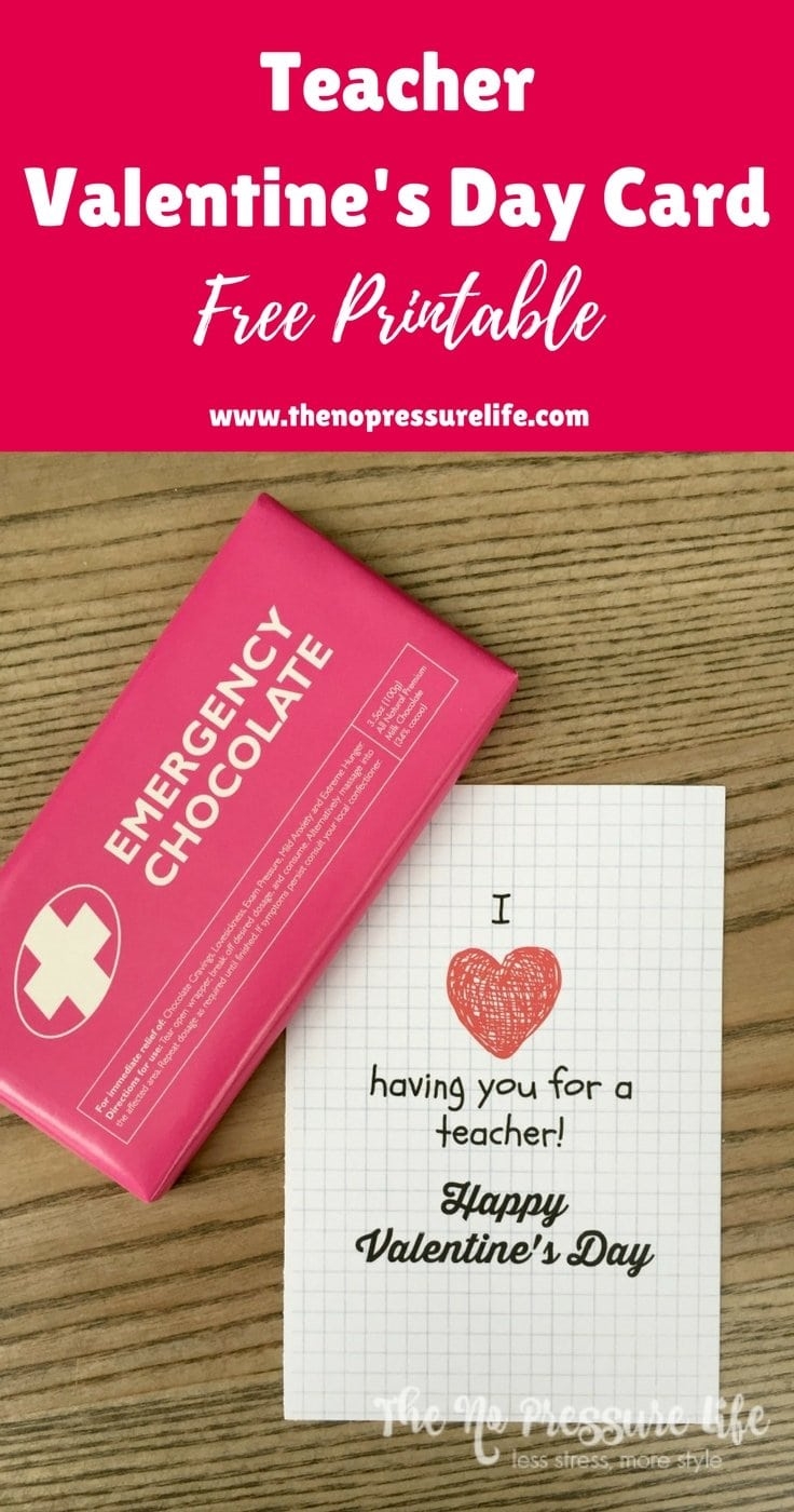 Free Printable Teacher Valentine s Day Card That Goes With Any Gift