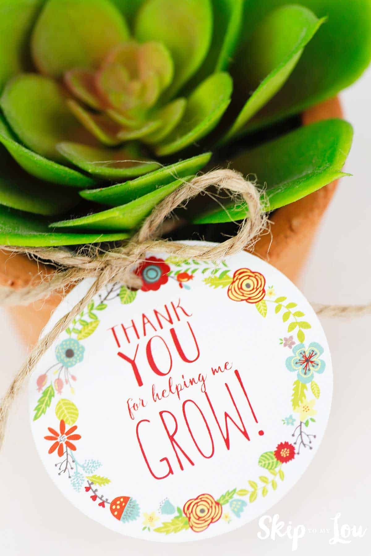 Thanks For Helping Us Grow Printable Free