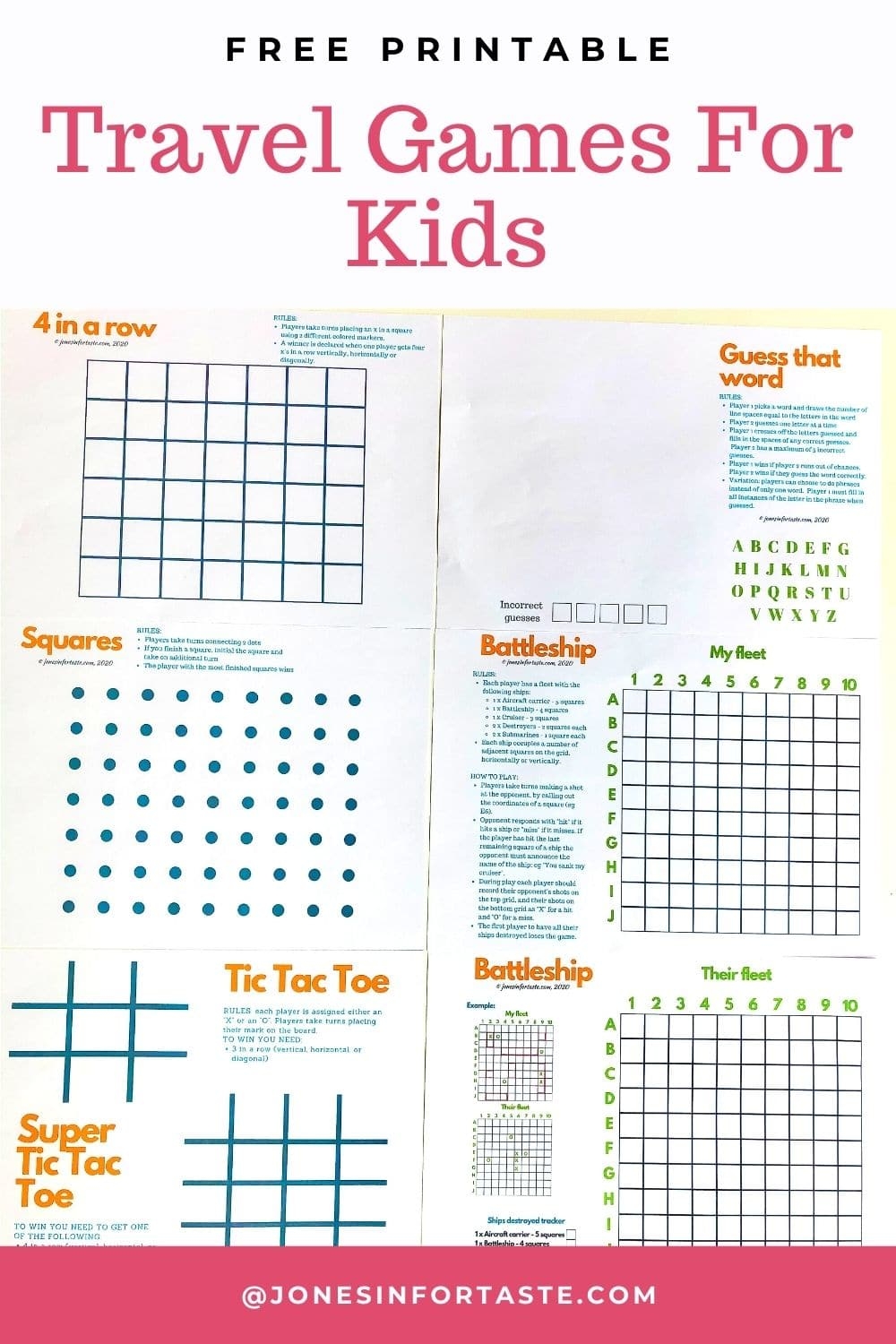 Free Printable Travel Games For Kids Jonesin For Taste
