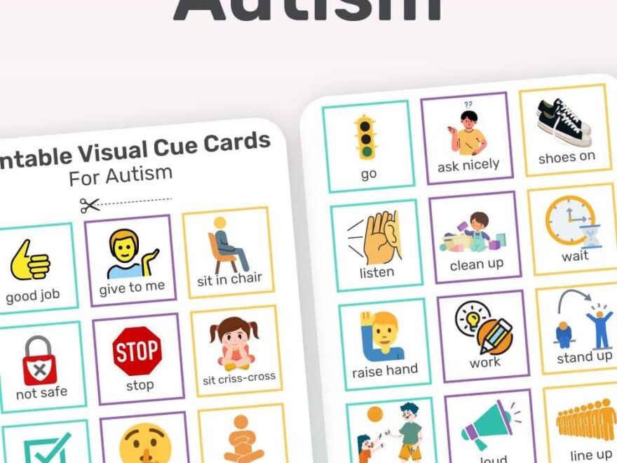 Free Printable Visual Cue Cards For Autism