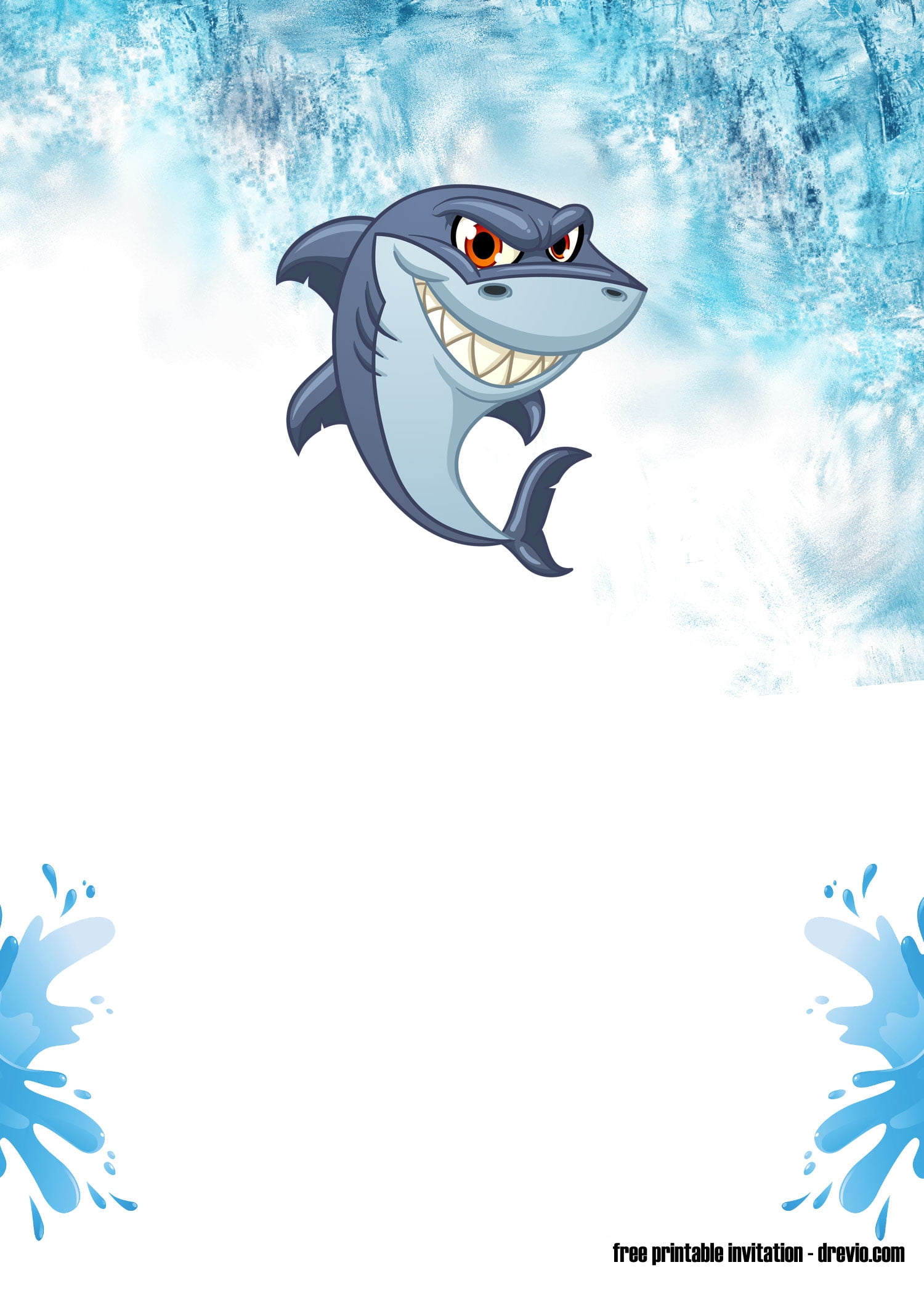 FREE Shark Baby Shark Invitation Templates