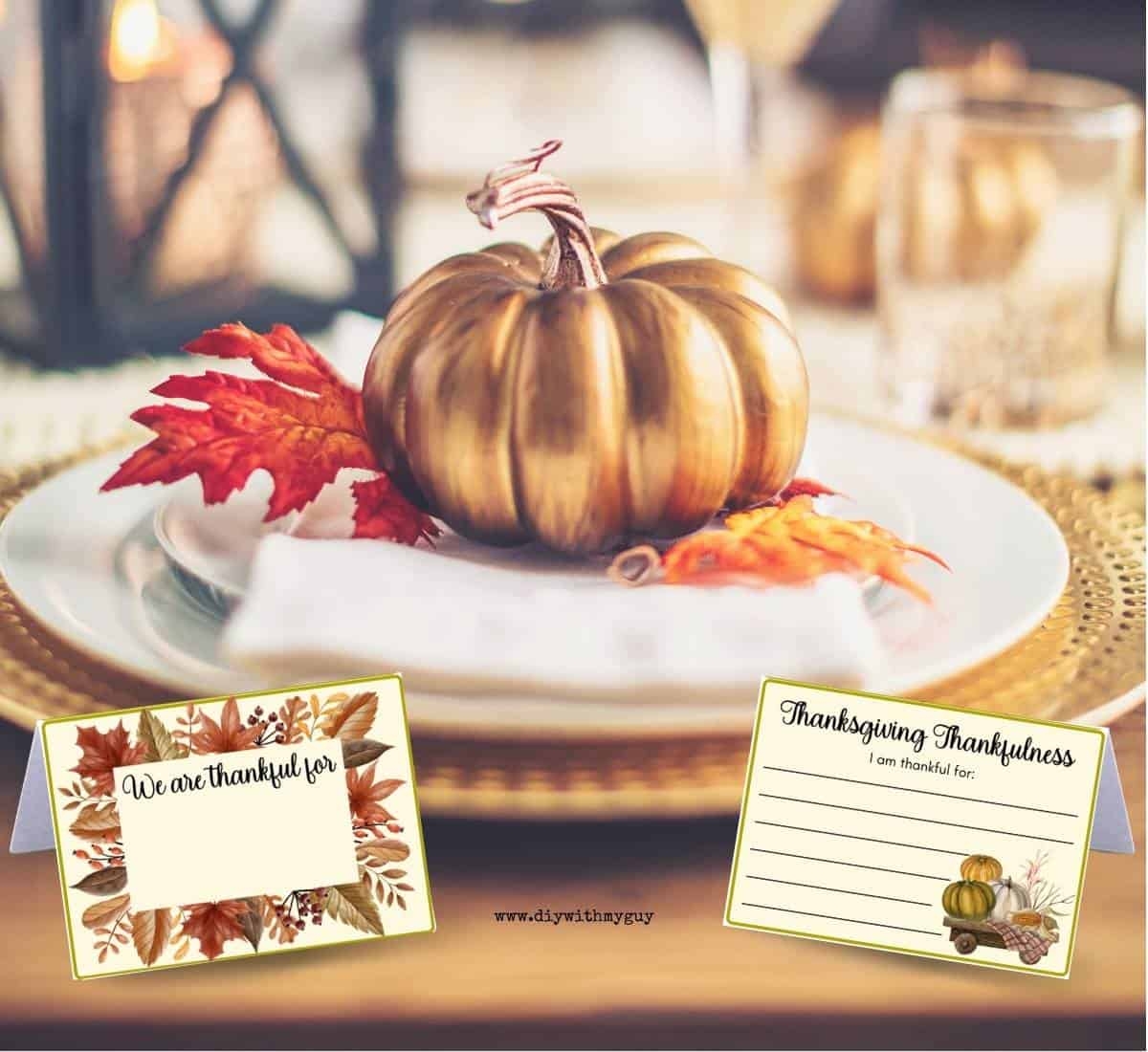 FREE Thanksgiving Printable Place Cards DIY With My Guy