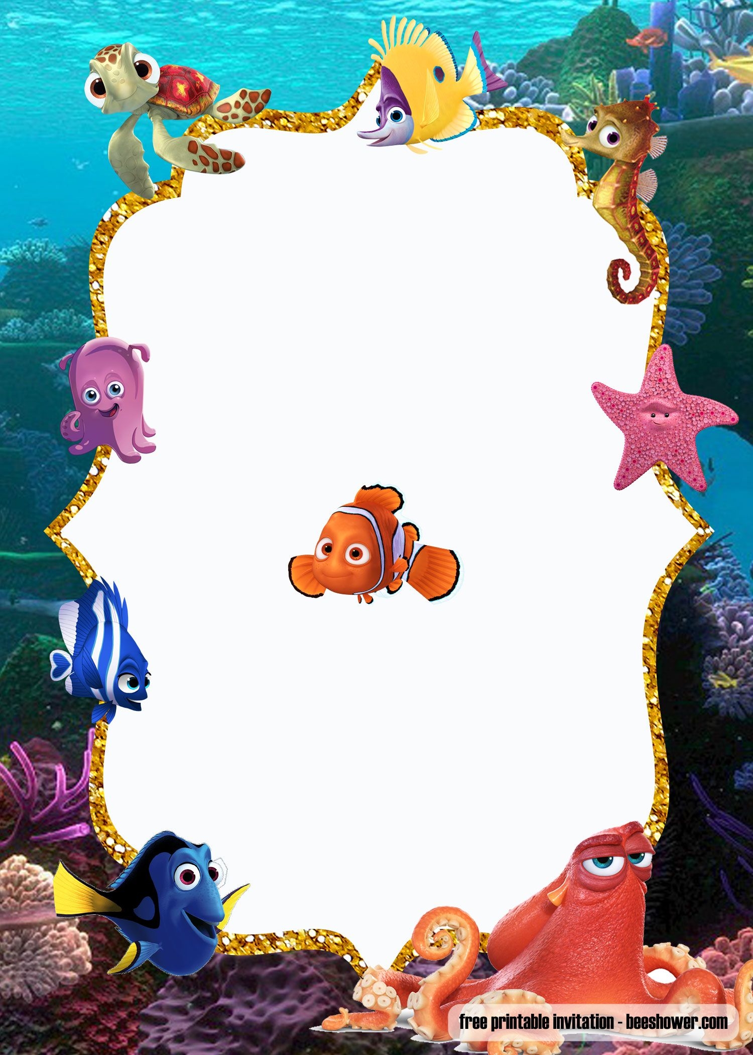 Free Printable Finding Nemo Invitations