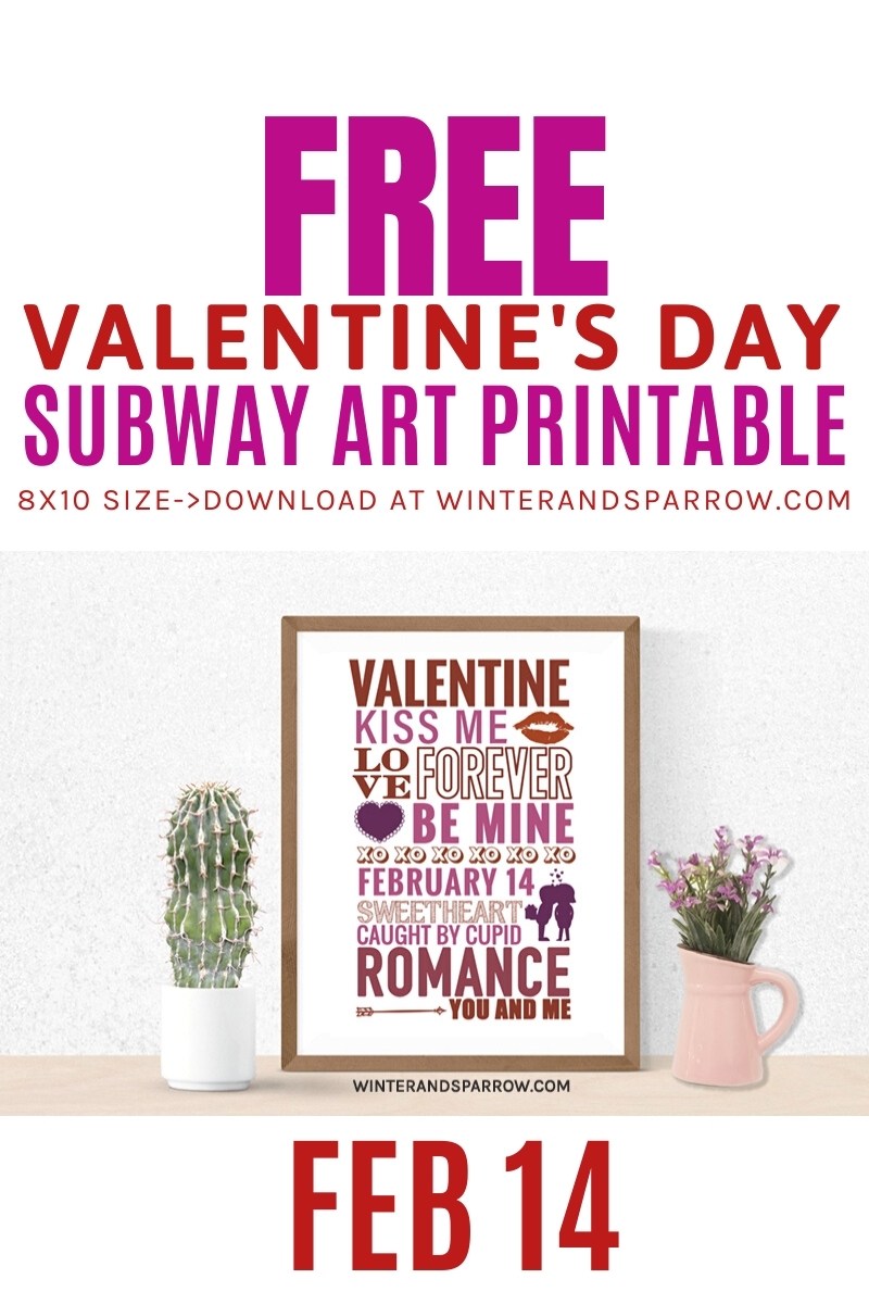 Free Valentines Day Subway Art Print