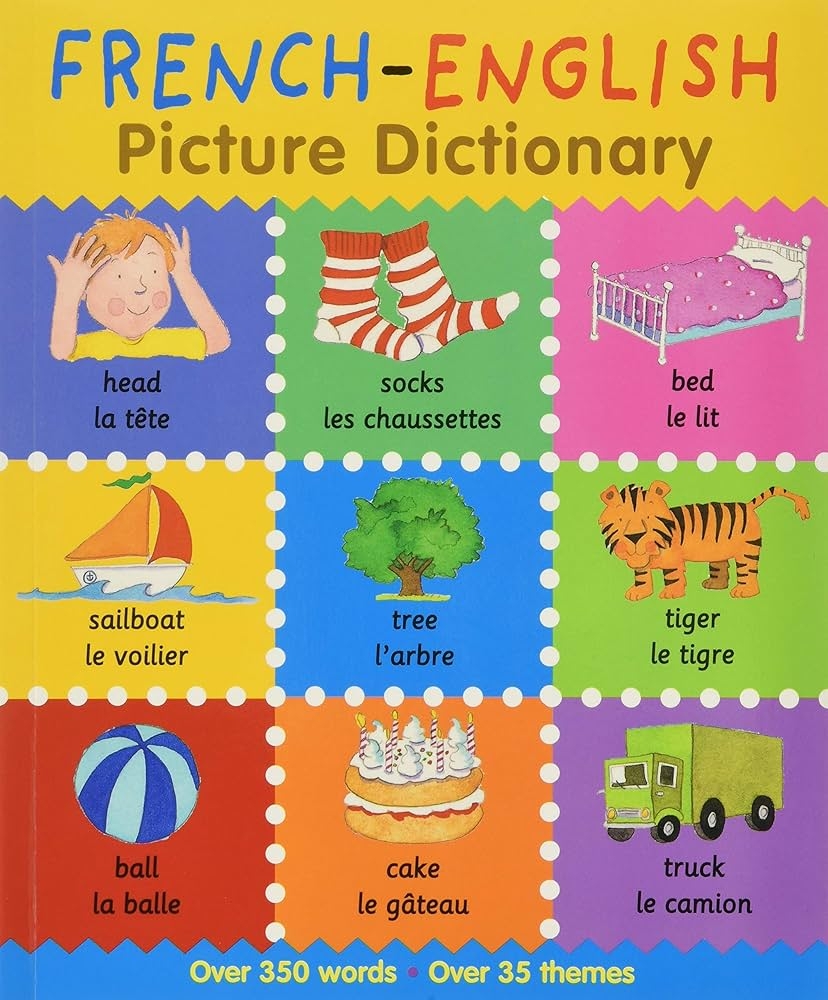 French English Picture Dictionary Learn French For Kids 350 Words With Pictures Learning Books Homeschool Supplies For Toddlers 1 3 First Bilingual Picture Dictionaries Bruzzone Catherine Millar Louise Comfort Louise Dix Steph 