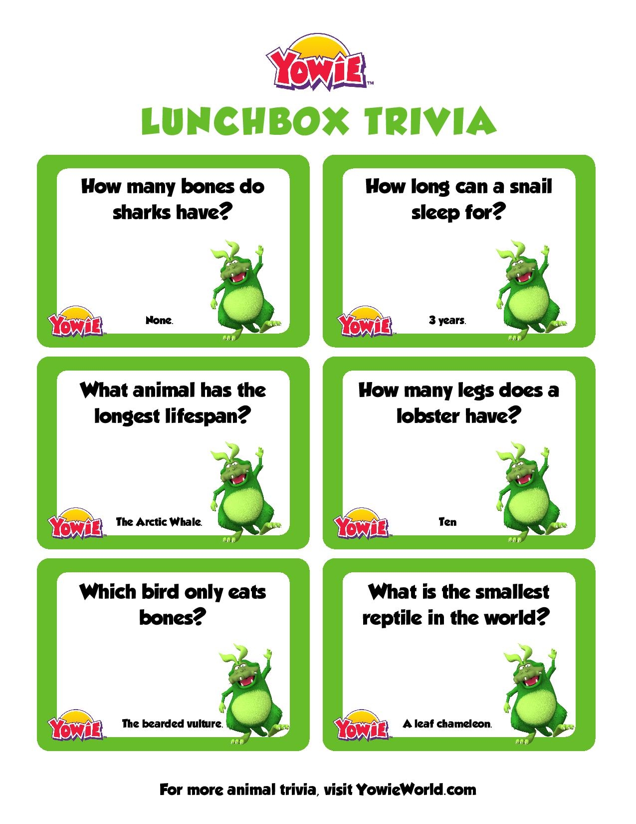 Fun Animal Trivia Questions For Kids Yowie World