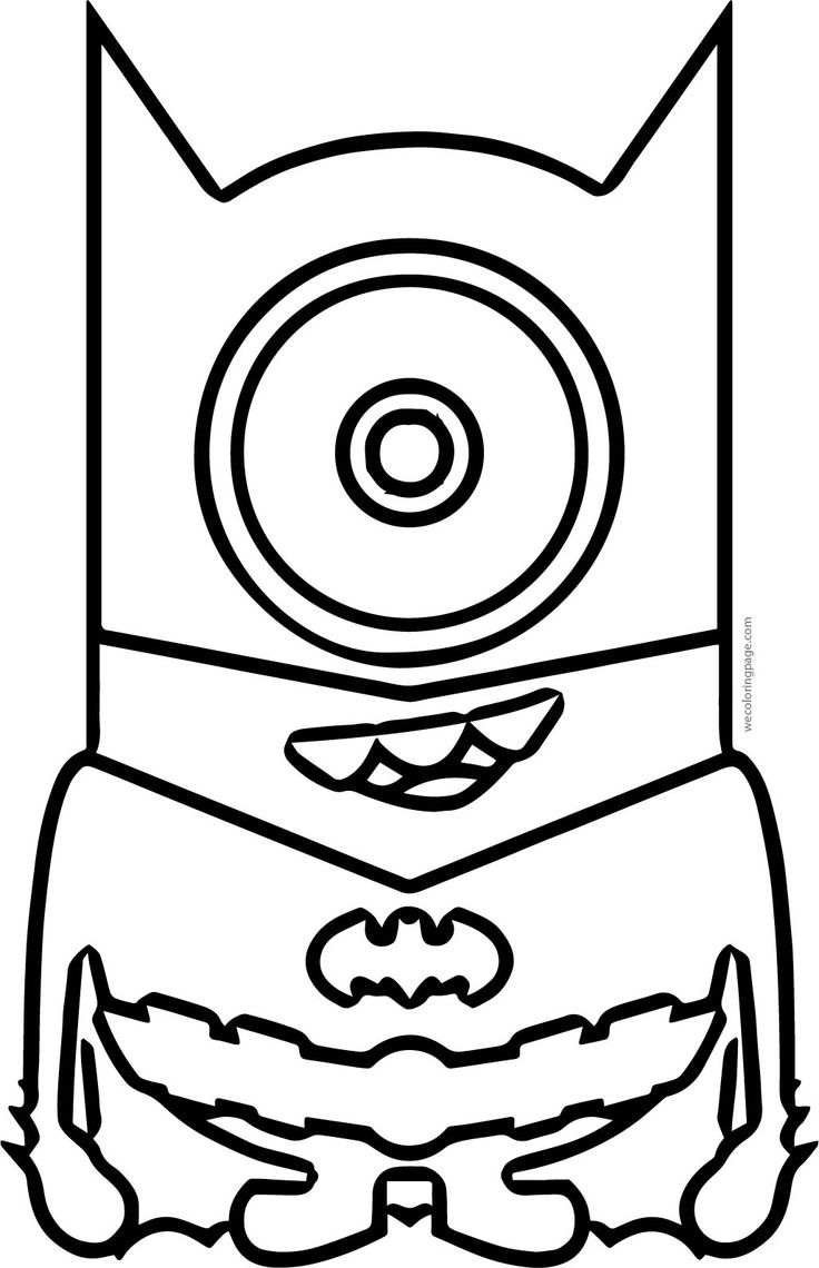 Funny Batman Minion Coloring Page Wecoloringpage