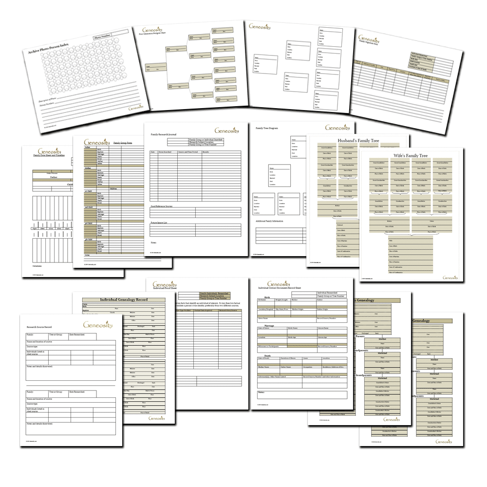 Genealogy Forms Bundle
