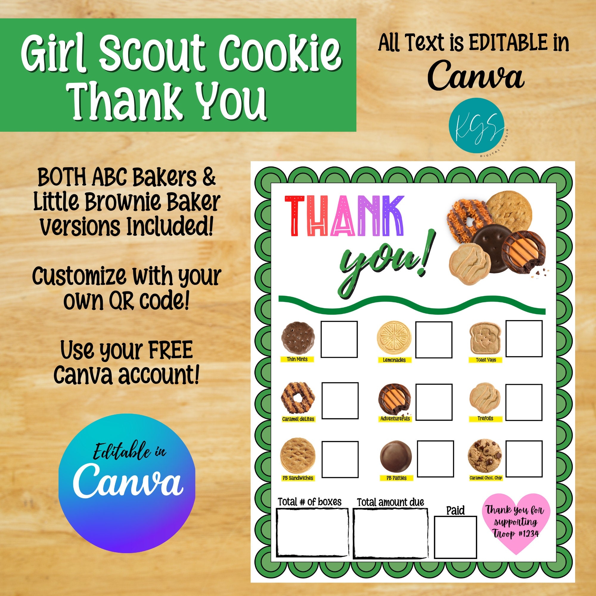 Girl Scout Cookie Thank You Printable