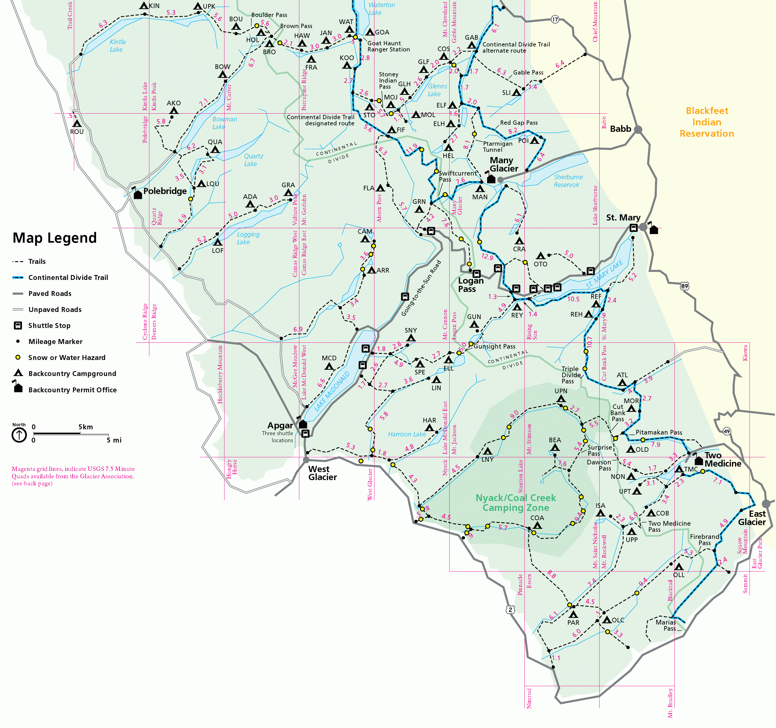 Glacier Maps NPMaps Just Free Maps Period 
