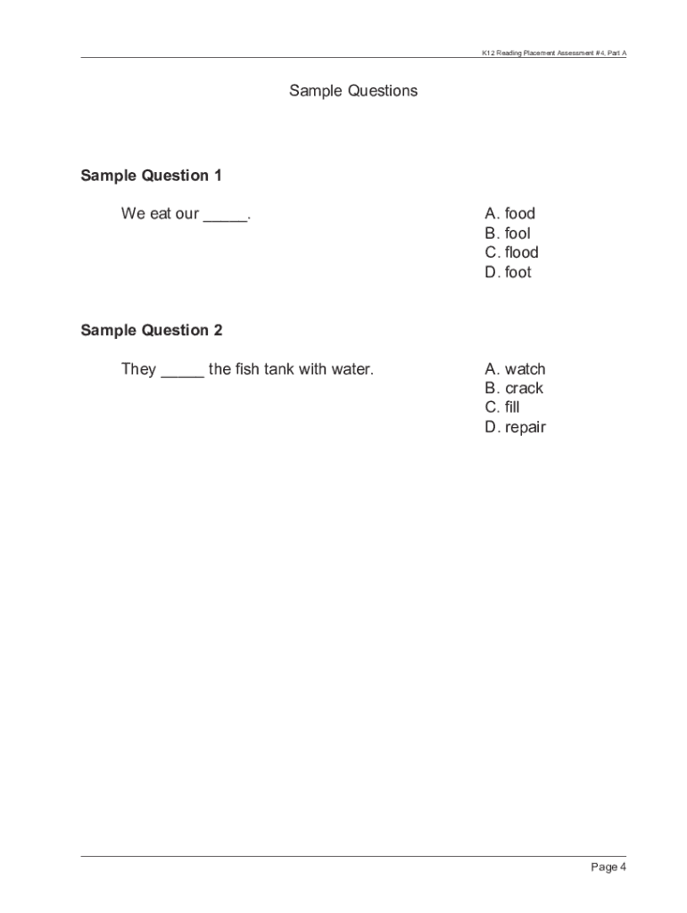 Grade Level Assessment Tests Pdf Fill Online Printable Fillable Blank PdfFiller