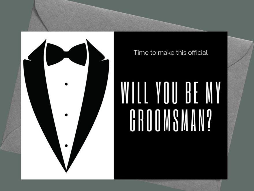 Groomsman Proposal Card Printable Will You Be My Groomsman Card Instant Download Groomsman For Wedding 7 X 5 Inch Card Download Etsy