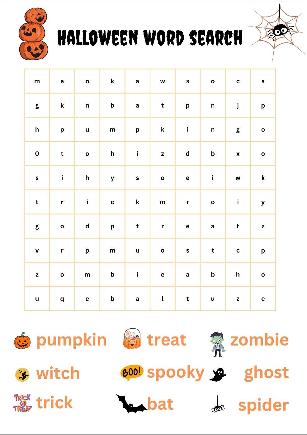 Free Printable Halloween Activity Sheets
