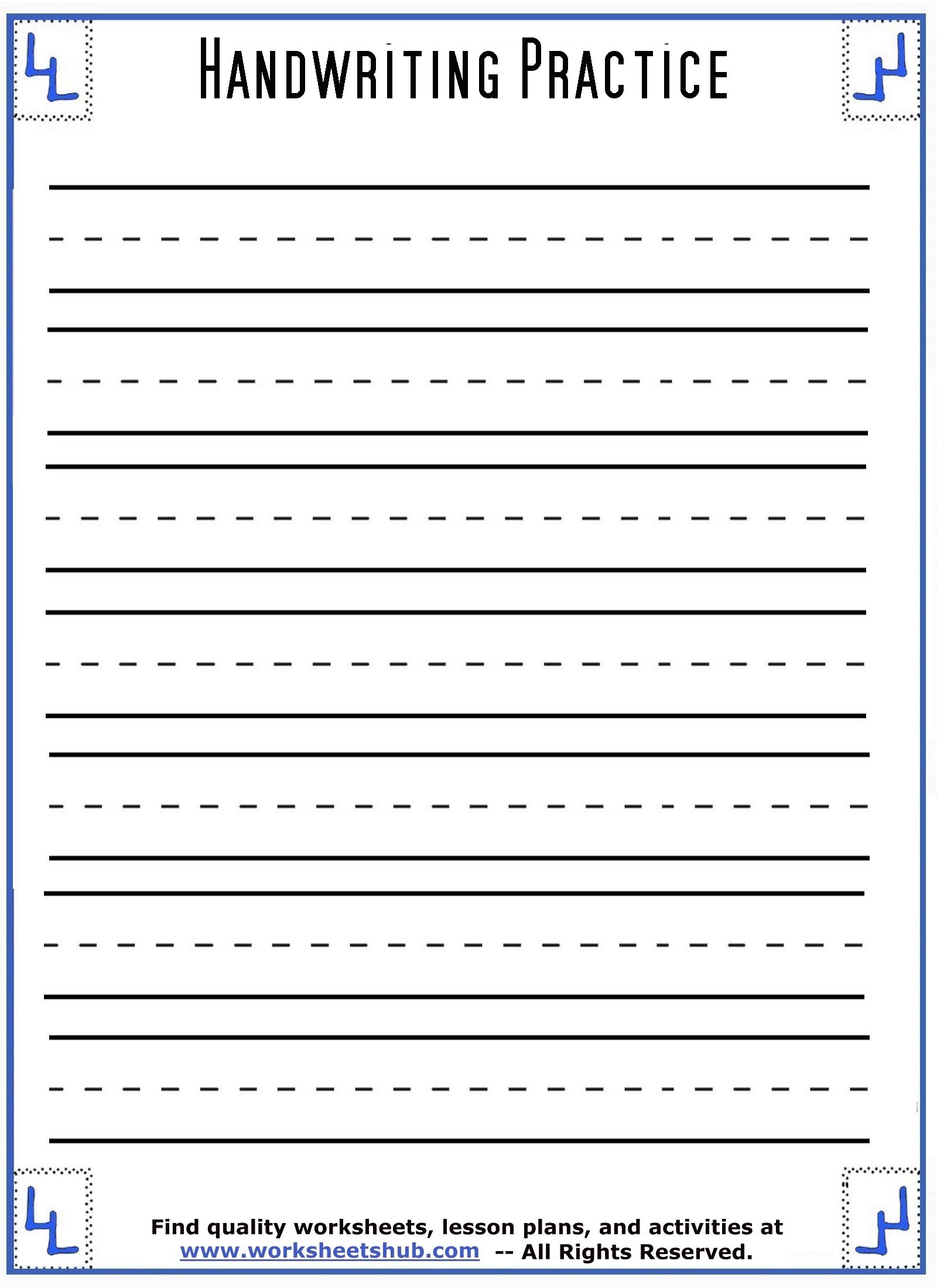 Handwriting Sheets Printable 3 Lined Paper Handwriting Sheets Printable 3 Lined Paper