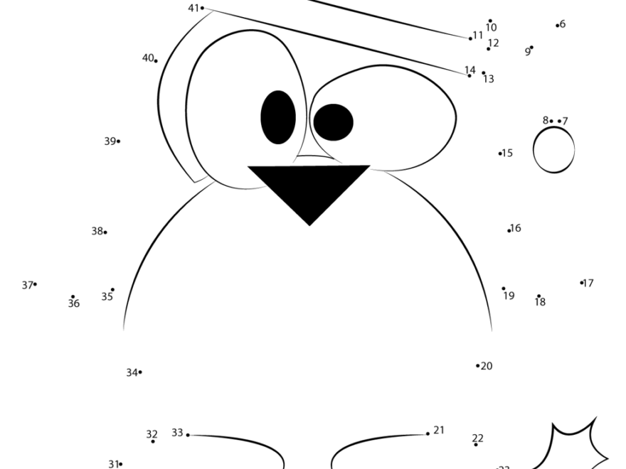 Happy Holidays Penguin Dot To Dot Printable Worksheet Connect The Dots