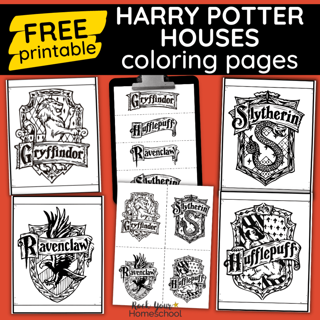 Harry Potter Houses Coloring Pages For Magical Fun Free 