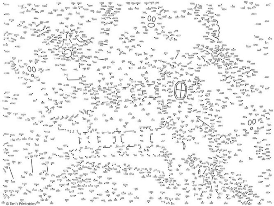 Haunted House Dot to dot PDF Etsy