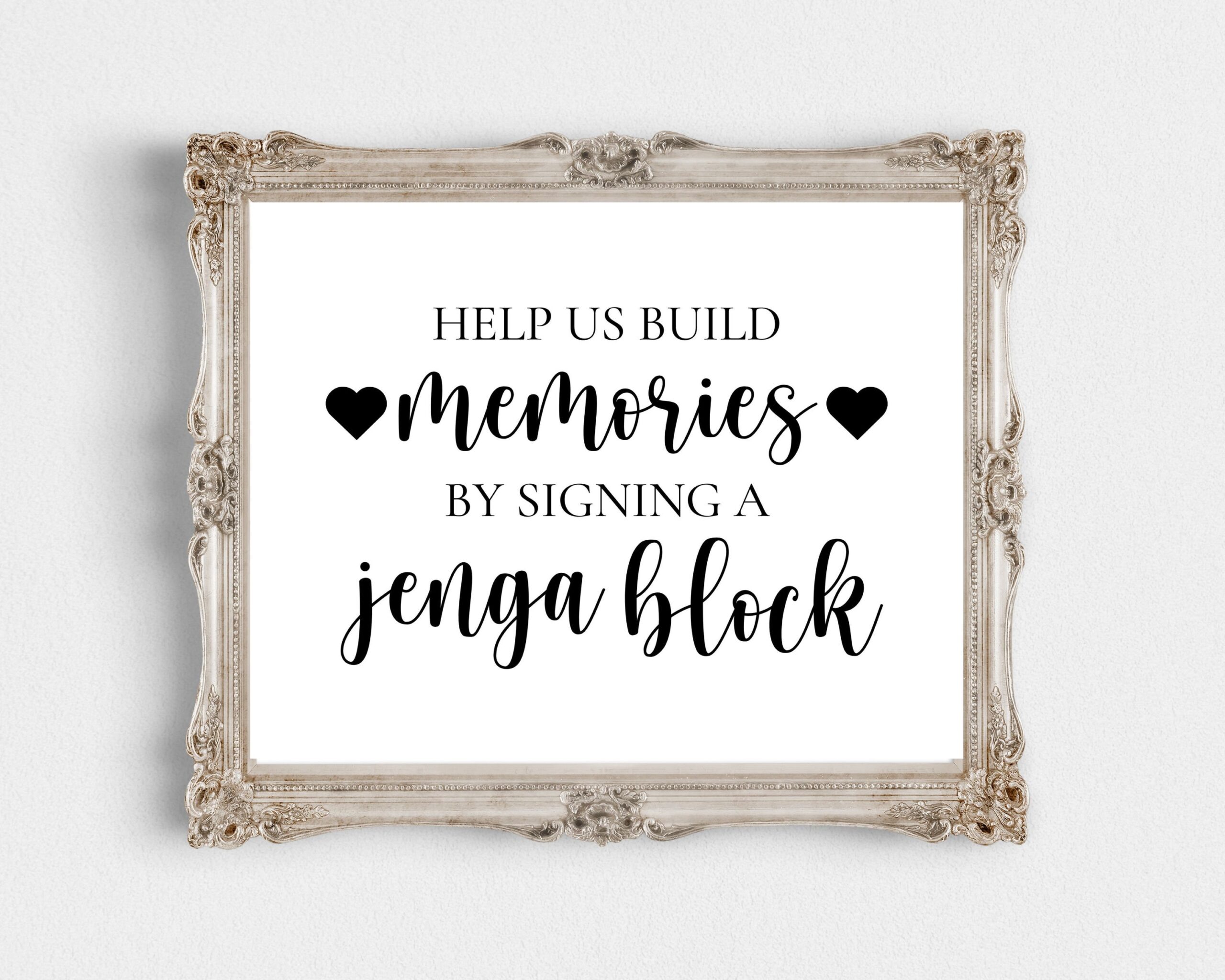 Help Us Build Memories By Signing A Jenga Block Downloadable 10 x 8 Jenga Block Printable digital Download wedding Jenga Printable Etsy