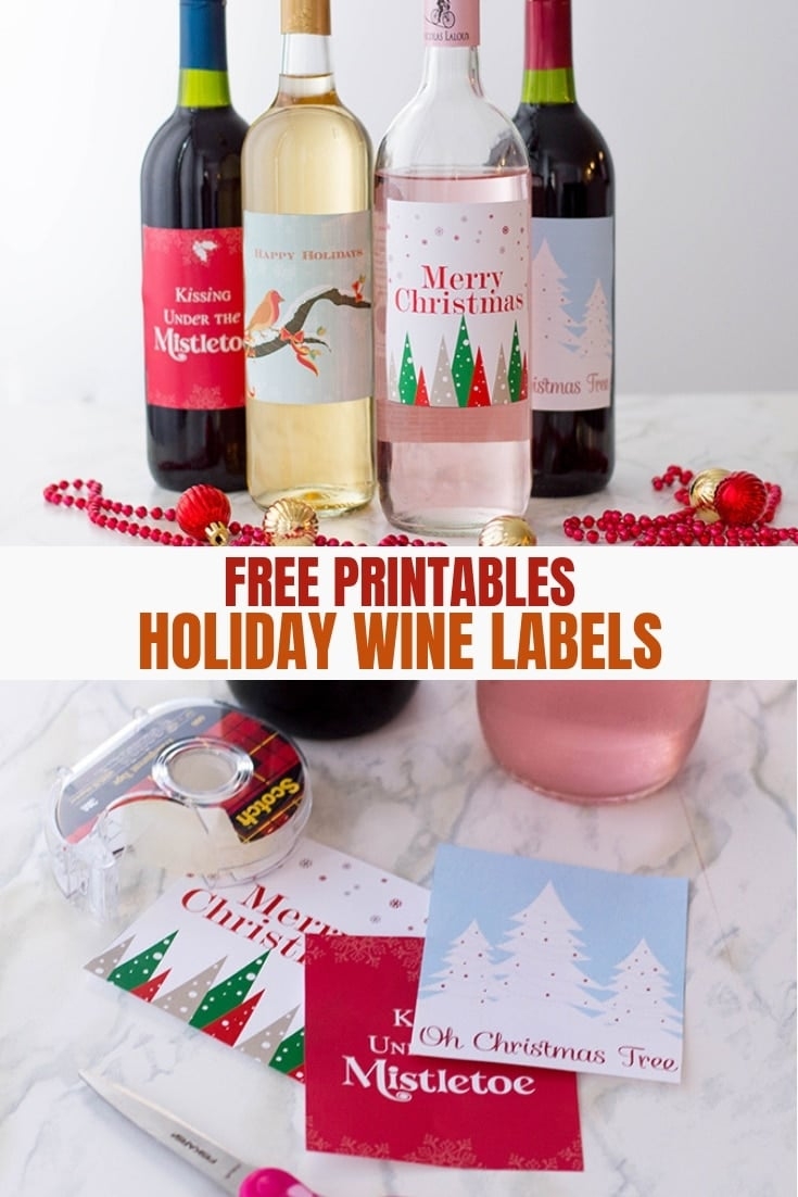 Holiday Wine Labels FREE Printables Onion Rings Things