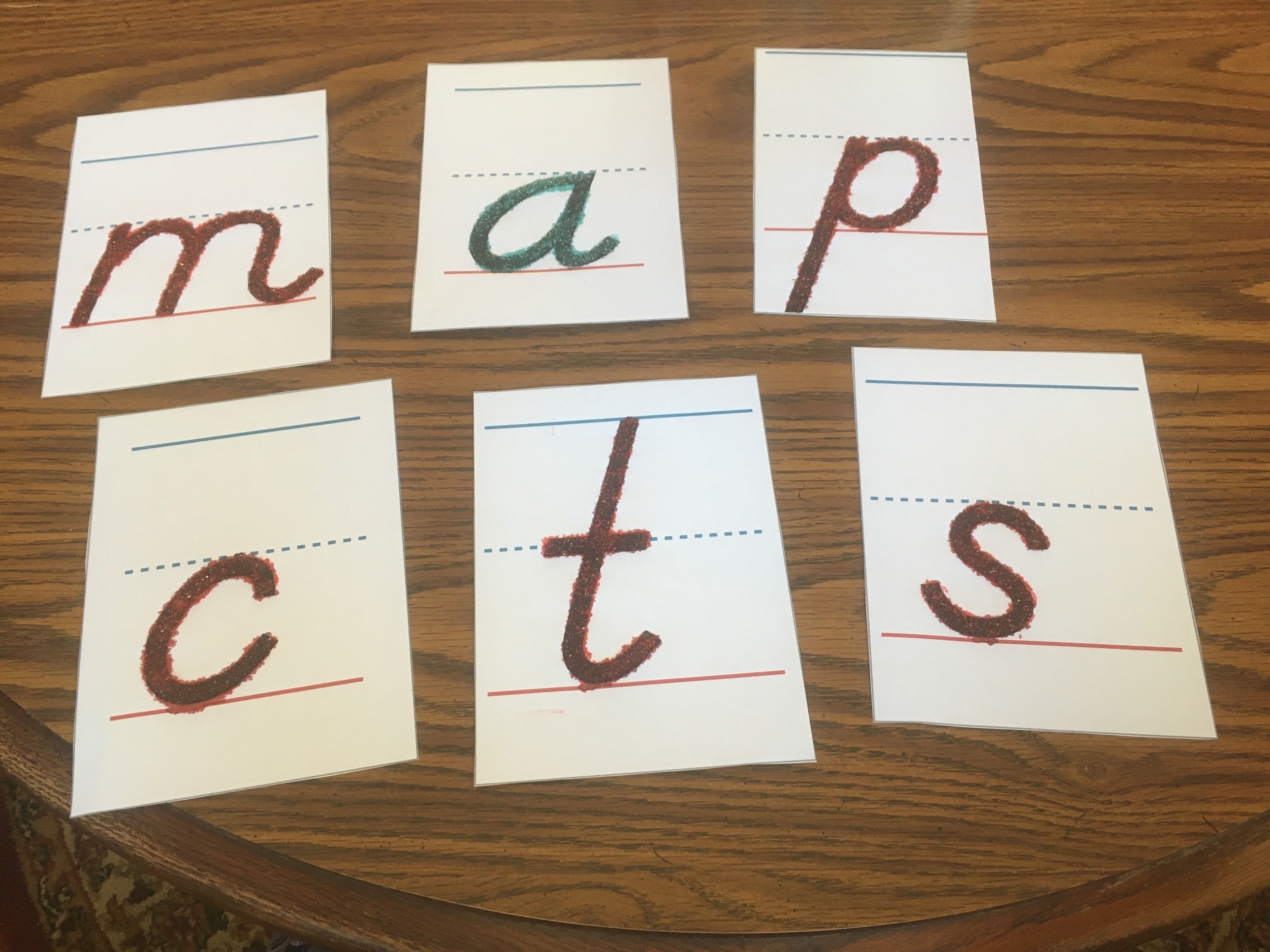 Home Made Sandpaper Letters Numbers Northwest Montessori Preschool