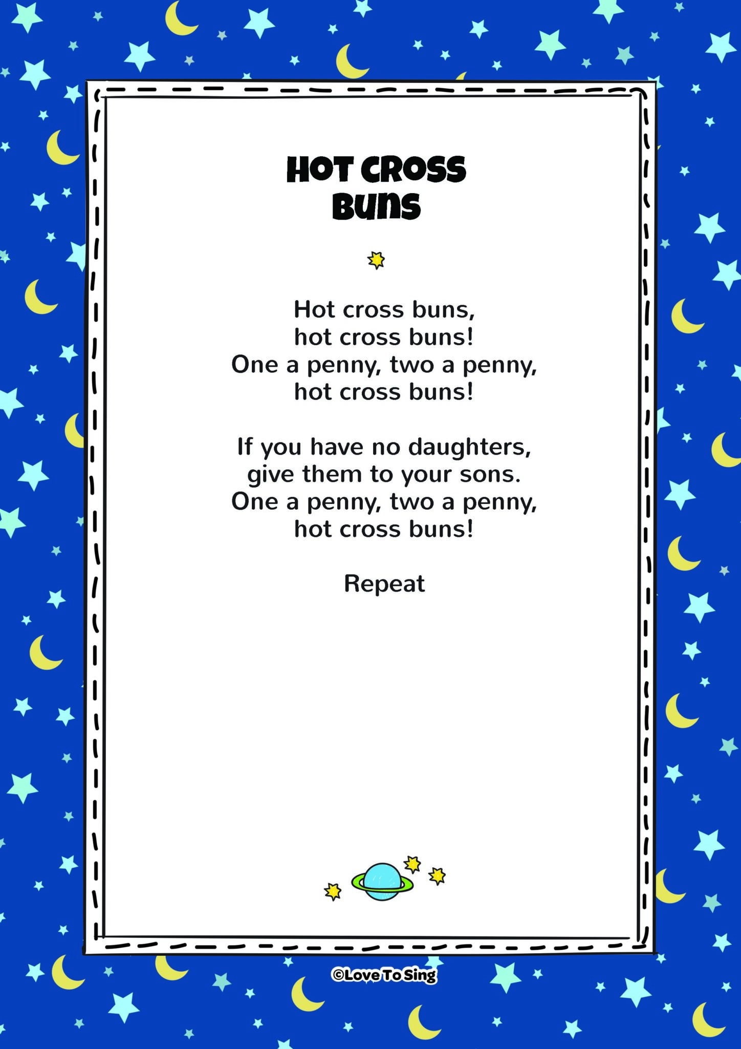 Hot Cross Buns Kids Video Song With FREE Lyrics Activities 