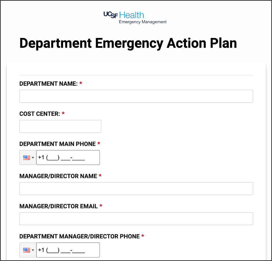 Printable Emergency Action Plan Template