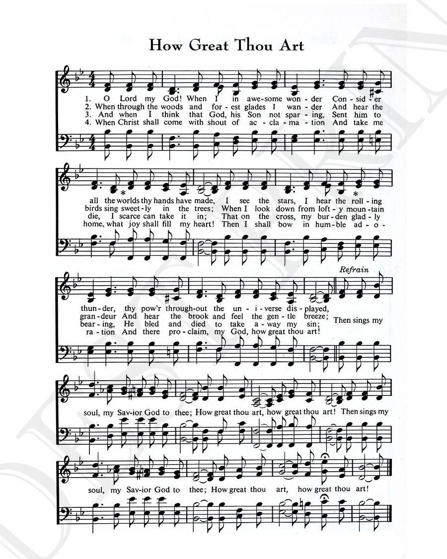 How Great Thou Art Hymn Lyrics Sheet Music Art Hymn Art Hymnal Sheet Home Decor Music Sheet Gift Instant Download HYMN 034 Etsy