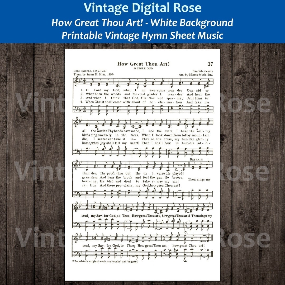 How Great Thou Art Printables