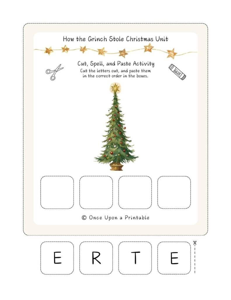 How The Grinch Stole Christmas Worksheets Free Printables Once Upon A Printable