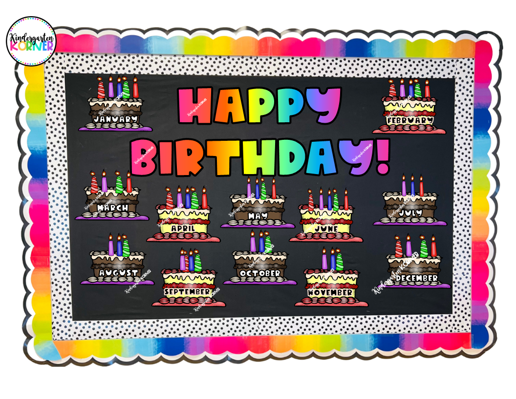 How To Create A Birthday Bulletin Board Kindergarten Korner A Kindergarten Teaching Blog