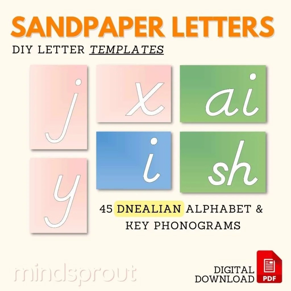 How To DIY Sandpaper Letters With FREE Print And Cursive Templates Hometessori