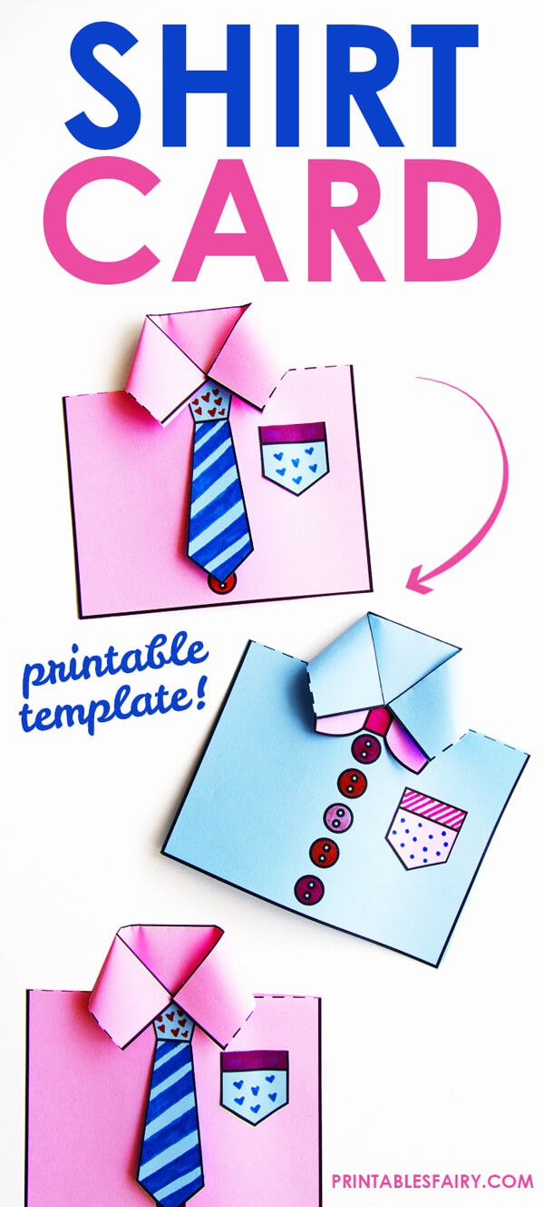 How To Make A Father s Day Shirt Card Template The Printables Fairy
