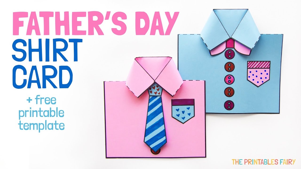 How To Make A Father s Day Shirt Card Template The Printables Fairy