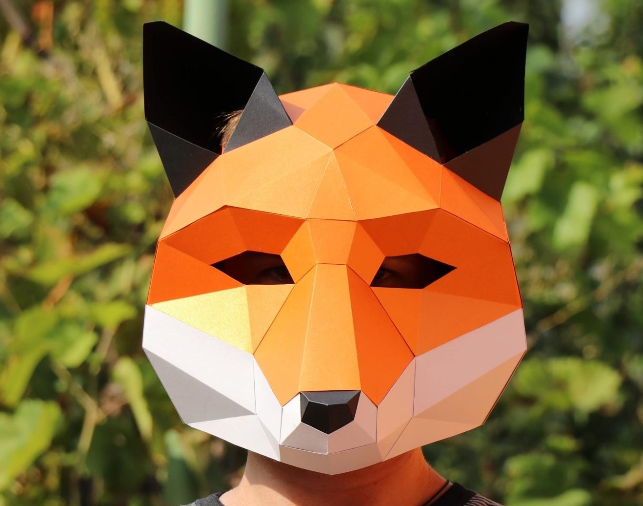 Free Printable 3D Fox Mask Template