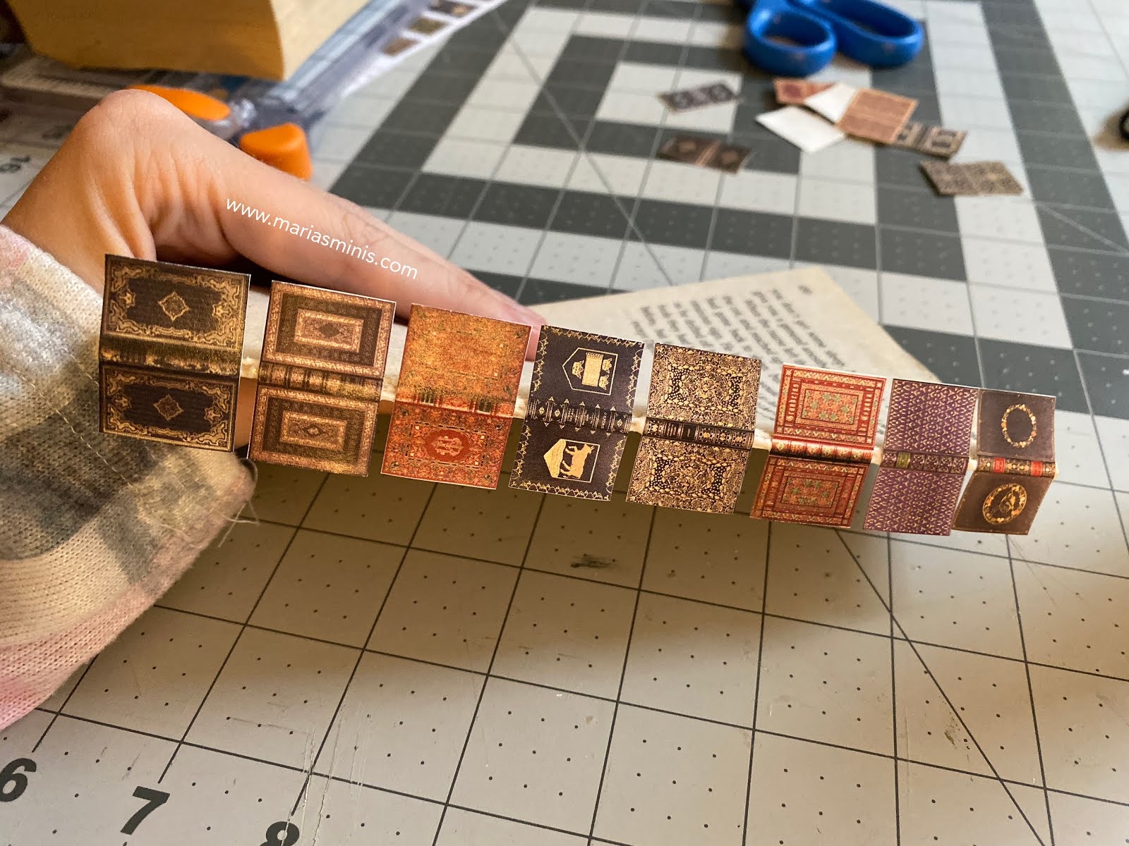 How To Make Miniature Antique Books And Free Printable