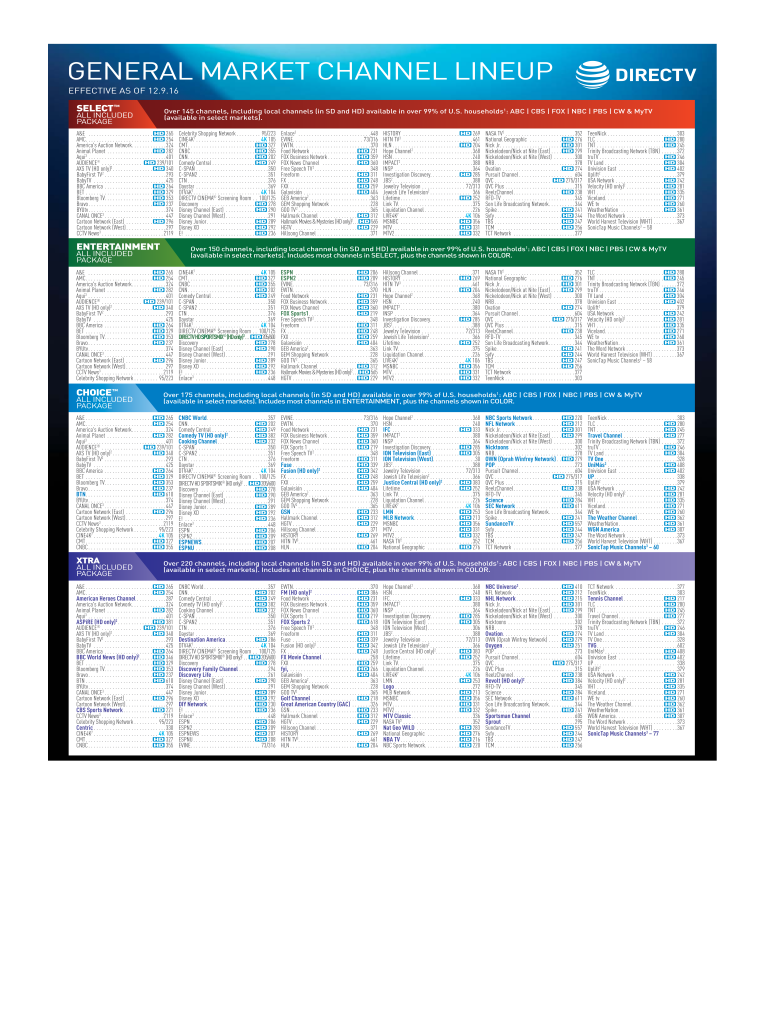 Youtube Tv Channel List Printable