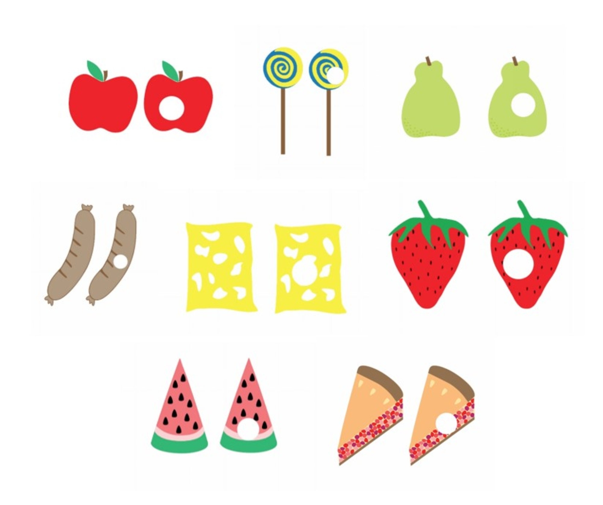 Hungry Caterpillar Food Eric Carle Food With Holes SVG Digital First Birthday Decorations Classroom Decal Iron On Etsy New Zealand