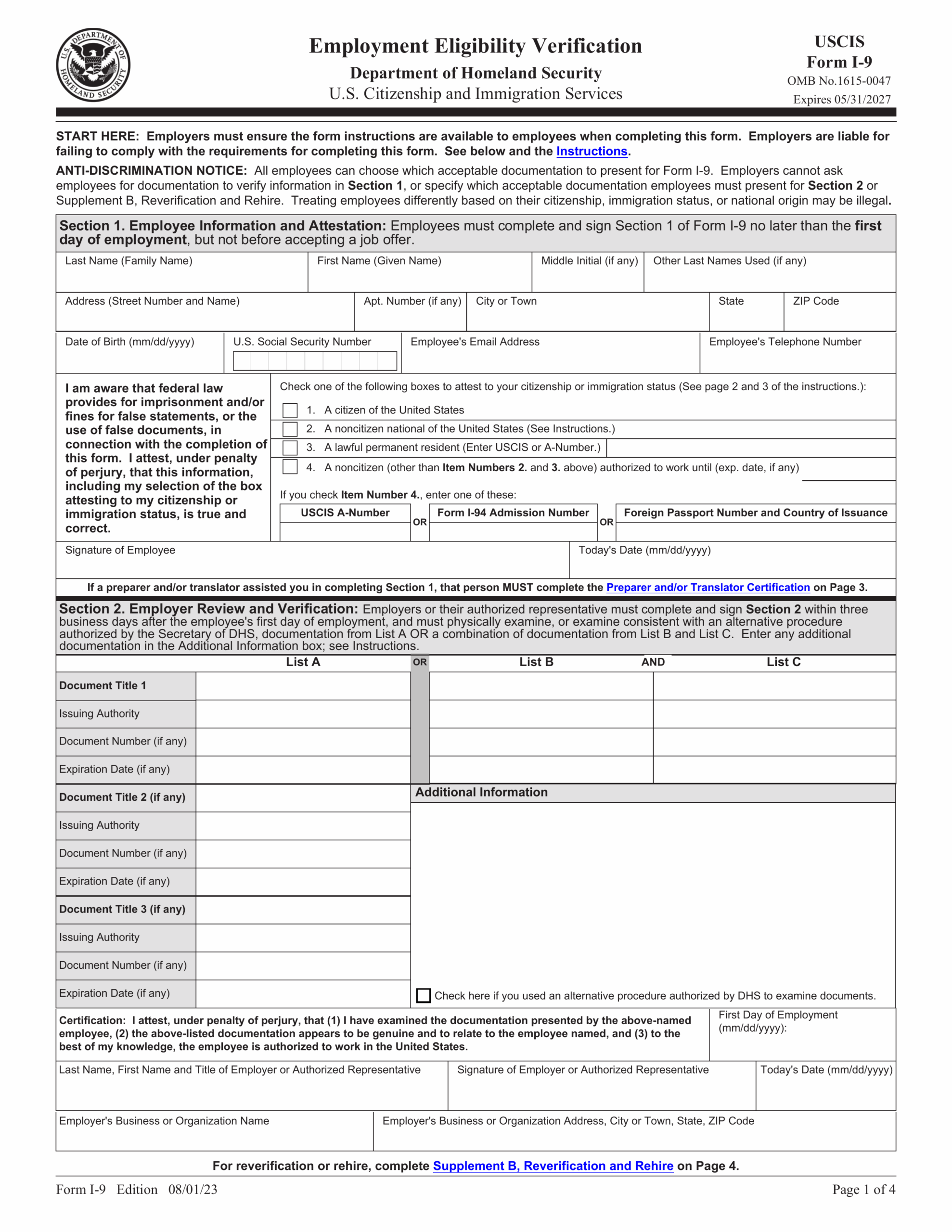 I 9 Form 2024 2025 Fill Edit And Download PDF Guru