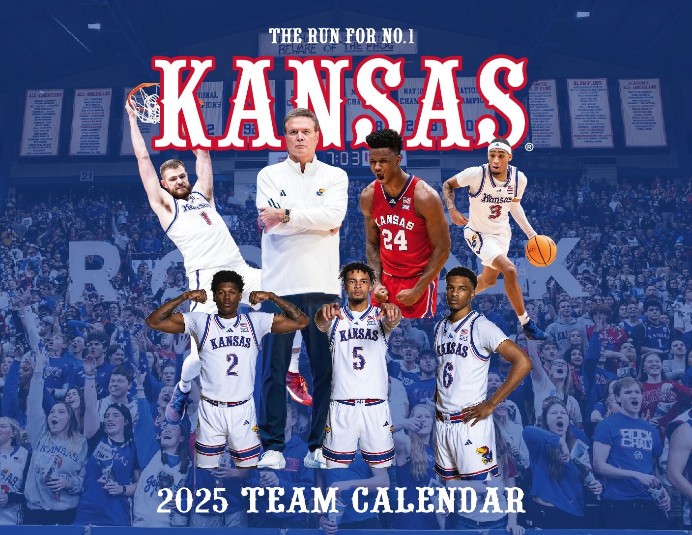 Jayhawk Autographs Buy 2025 Kansas Men s Basketball Calendar