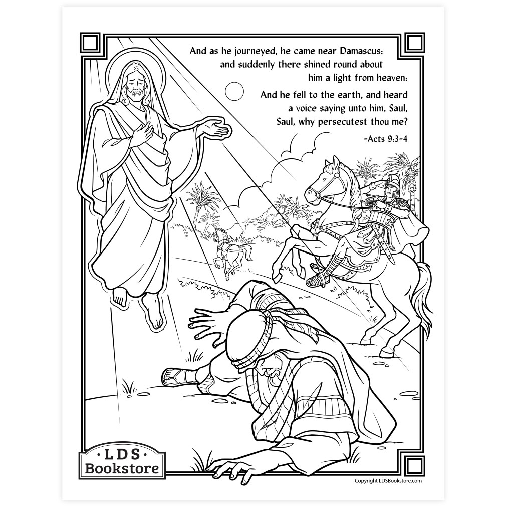 Jesus Appears To Saul Coloring Page Printable