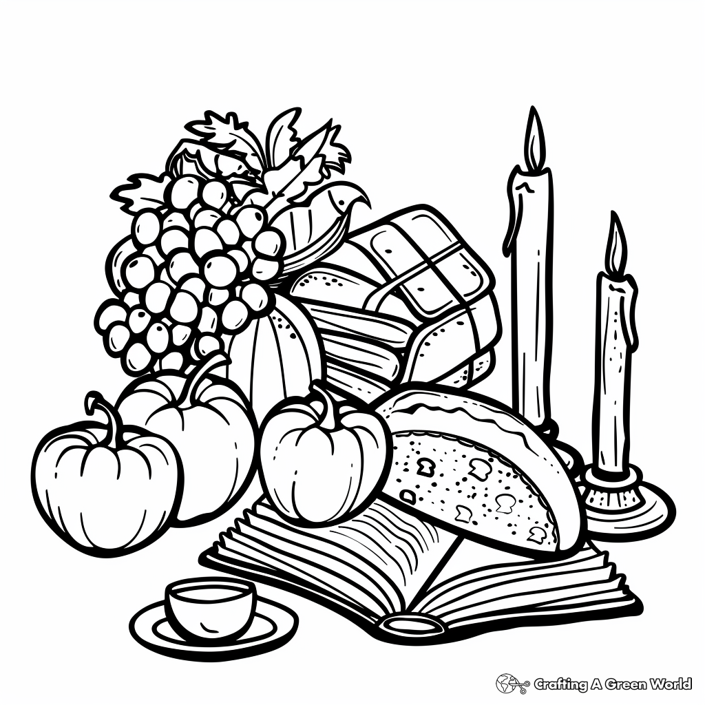 Free Printable Shabbat Coloring Pages