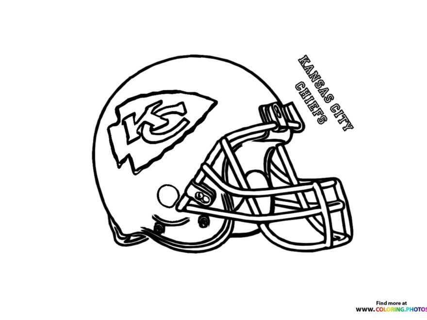 Kansas City Chiefs NFL Helmet Coloring Pages For Kids
