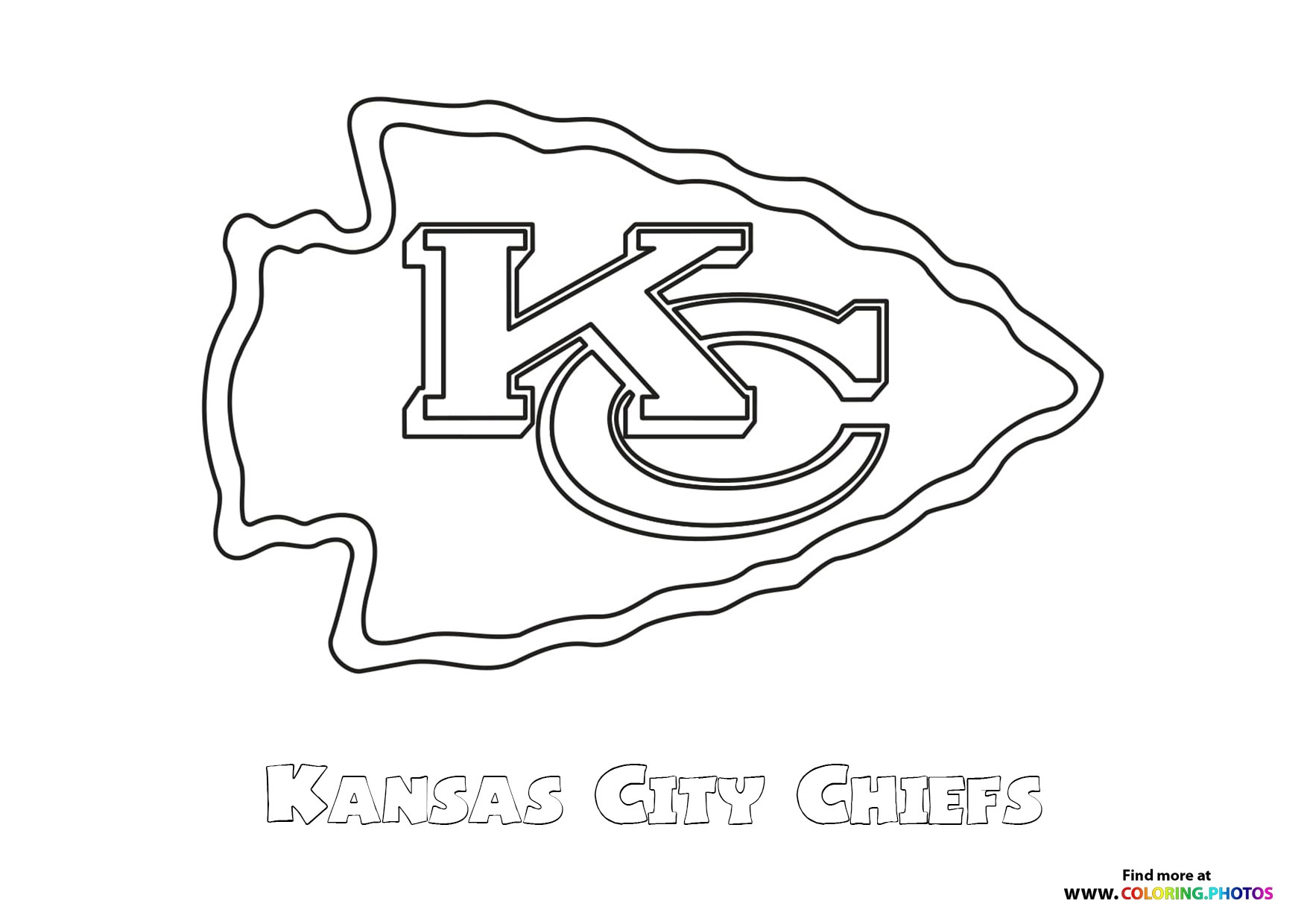 Kansas City Chiefs NFL Logo Coloring Pages For Kids