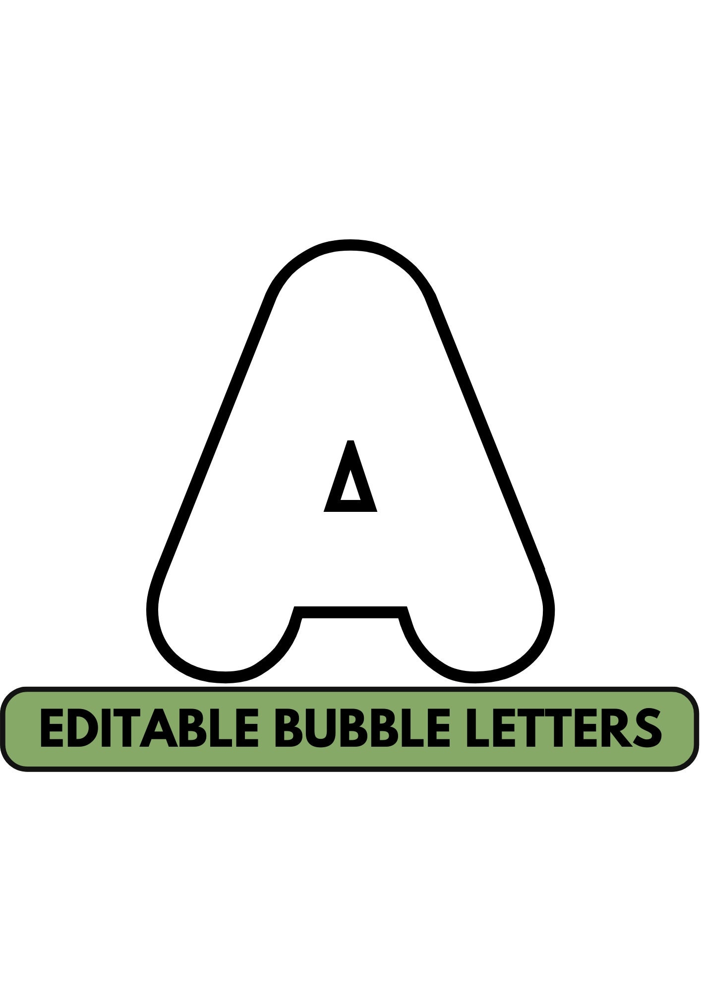 2 Inch Printable Bubble Letters