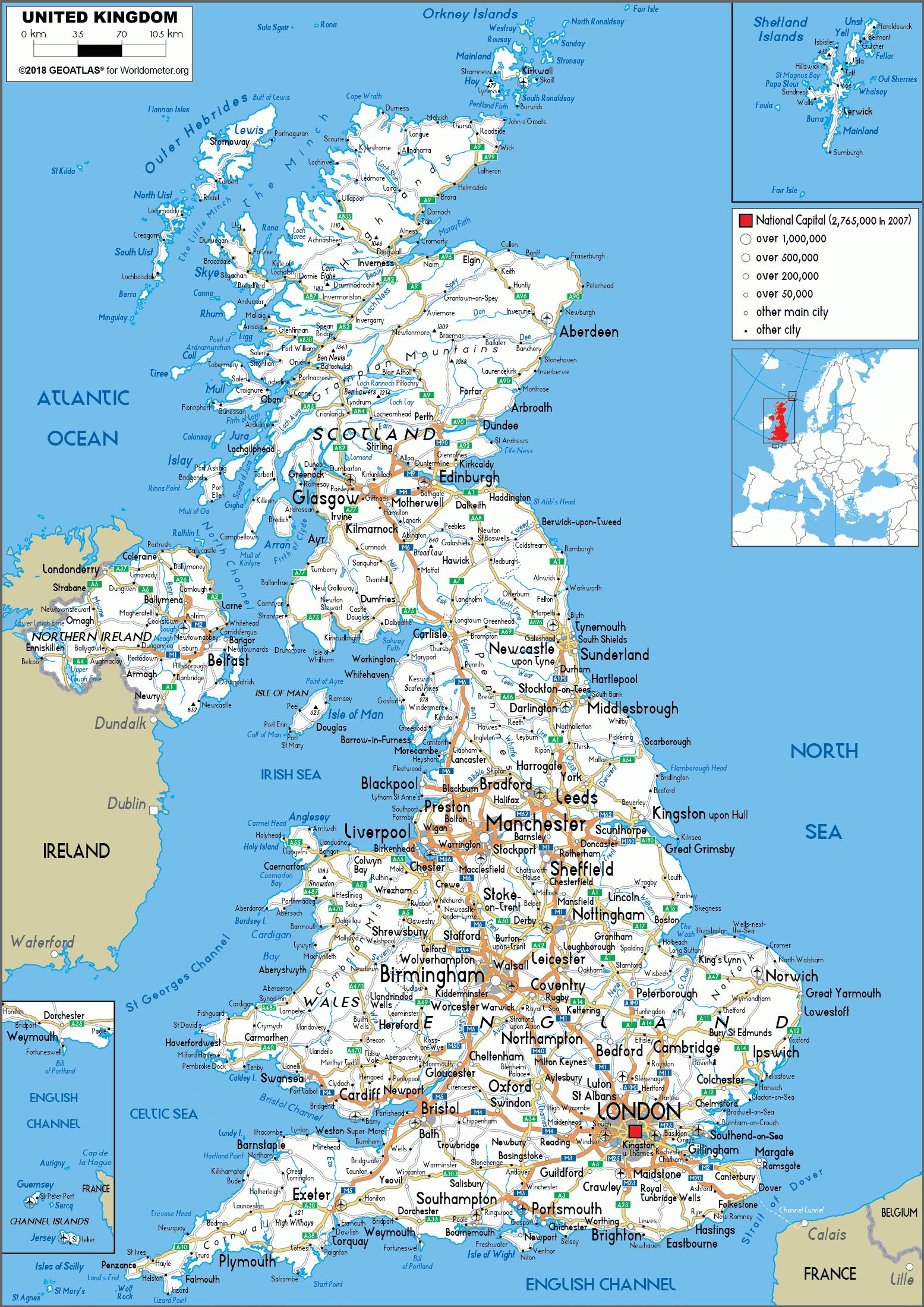 Map Of England Printable Free